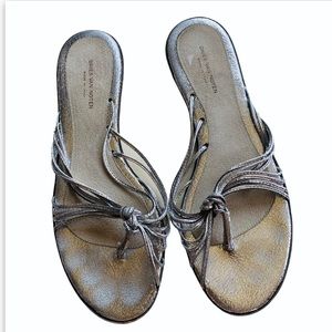 COPY - COPY - Dries Van Noten Silver Metallic Strap Sandal